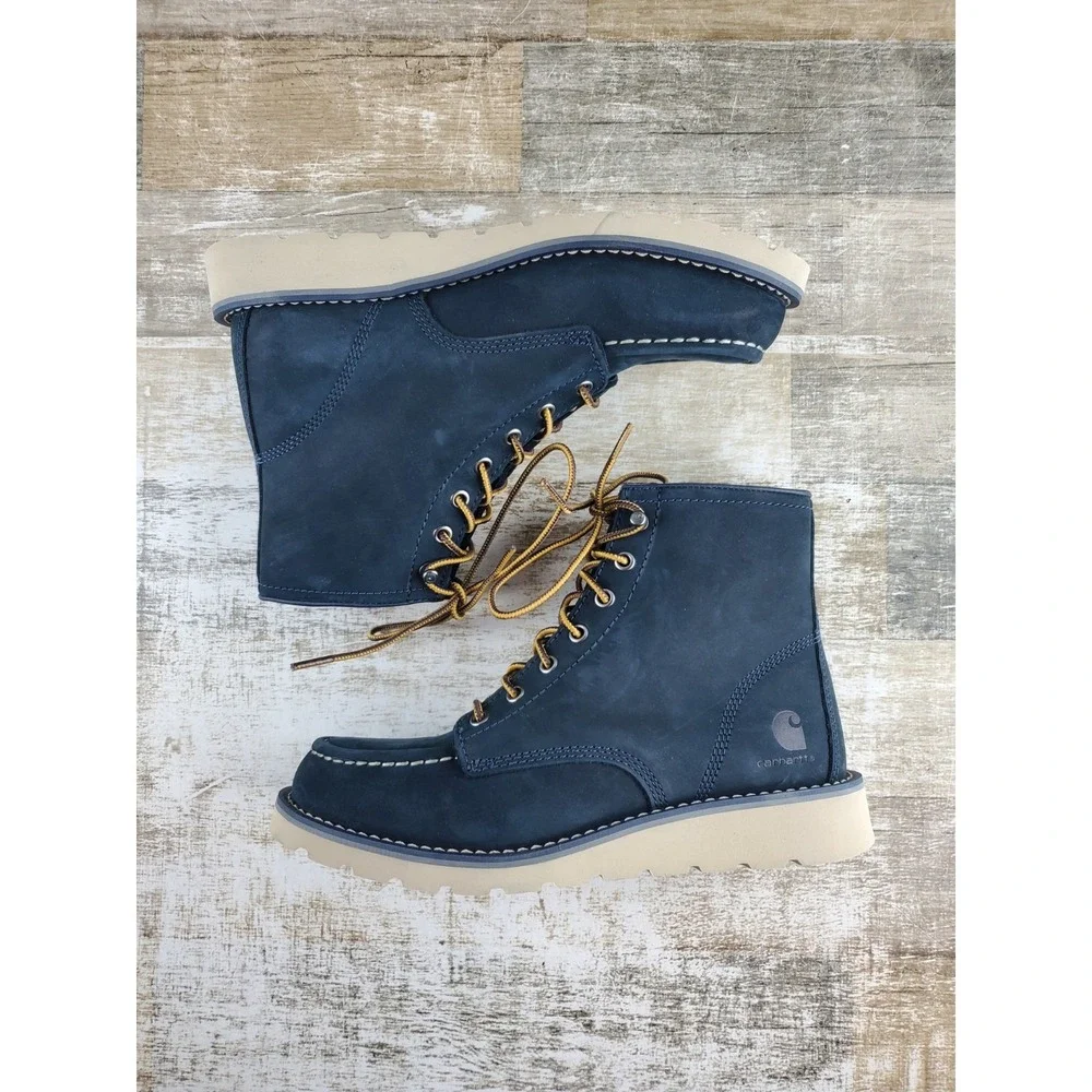 Carhartt Moc Toe Wedge Work Boots Womens Sz 9.5 Leather